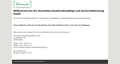 Desktop Screenshot of humanitas-hauskrankenpflege.de