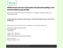 Tablet Screenshot of humanitas-hauskrankenpflege.de